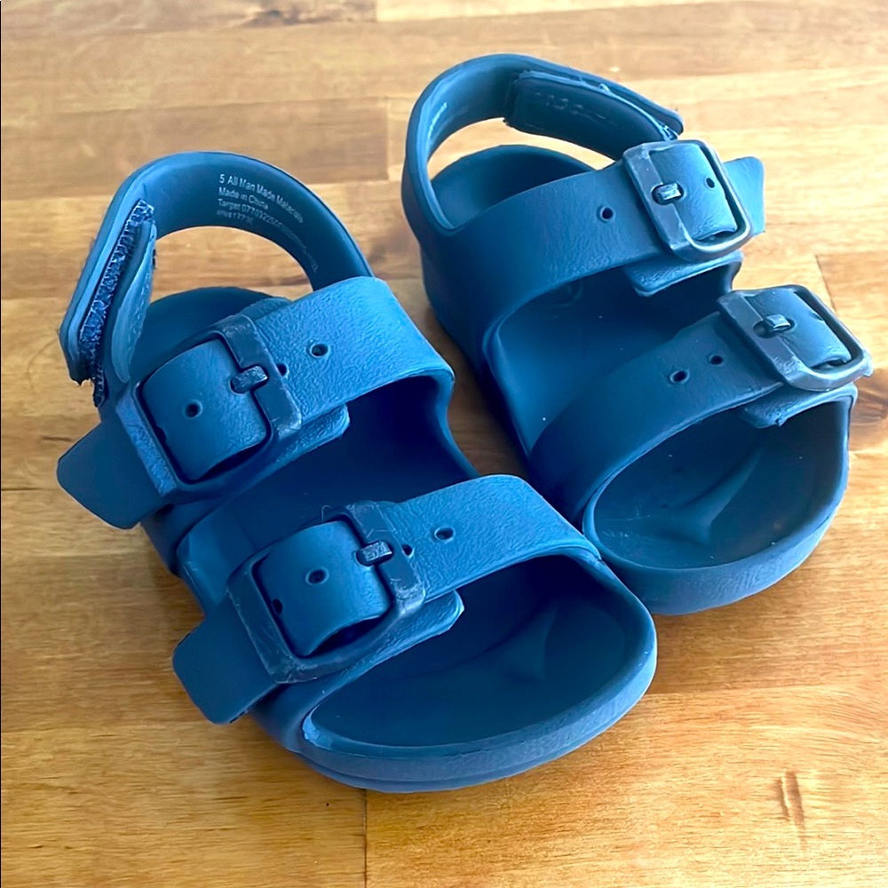 Cat & Jack Blue Sandals with Adjustable Buckles